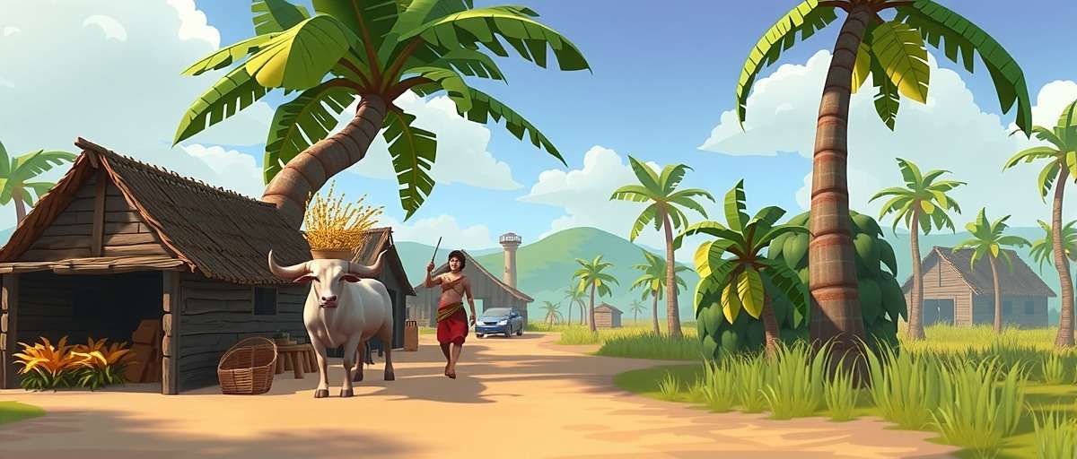 Banjara Bulls Village Market Banjara Bulls gameplay showing player at village market selling crops